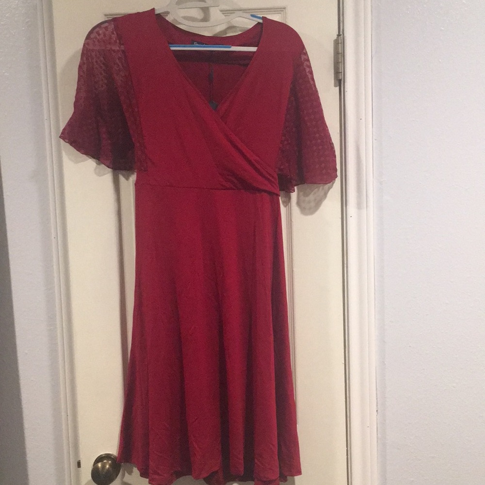 Wrapped in LOVE Red wrap dress!